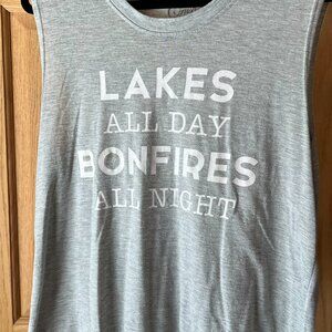 Cold Crush Tank Top XL – "Lakes All Day, Bonfires All Night"